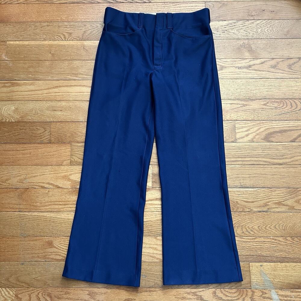 Vintage 70s Medalist Sand Knit NBA Basketball Warm Up Flare Pants 34x29